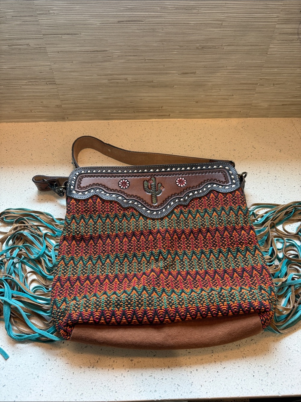 Myra Bag Western Fringe Woven Crossbody